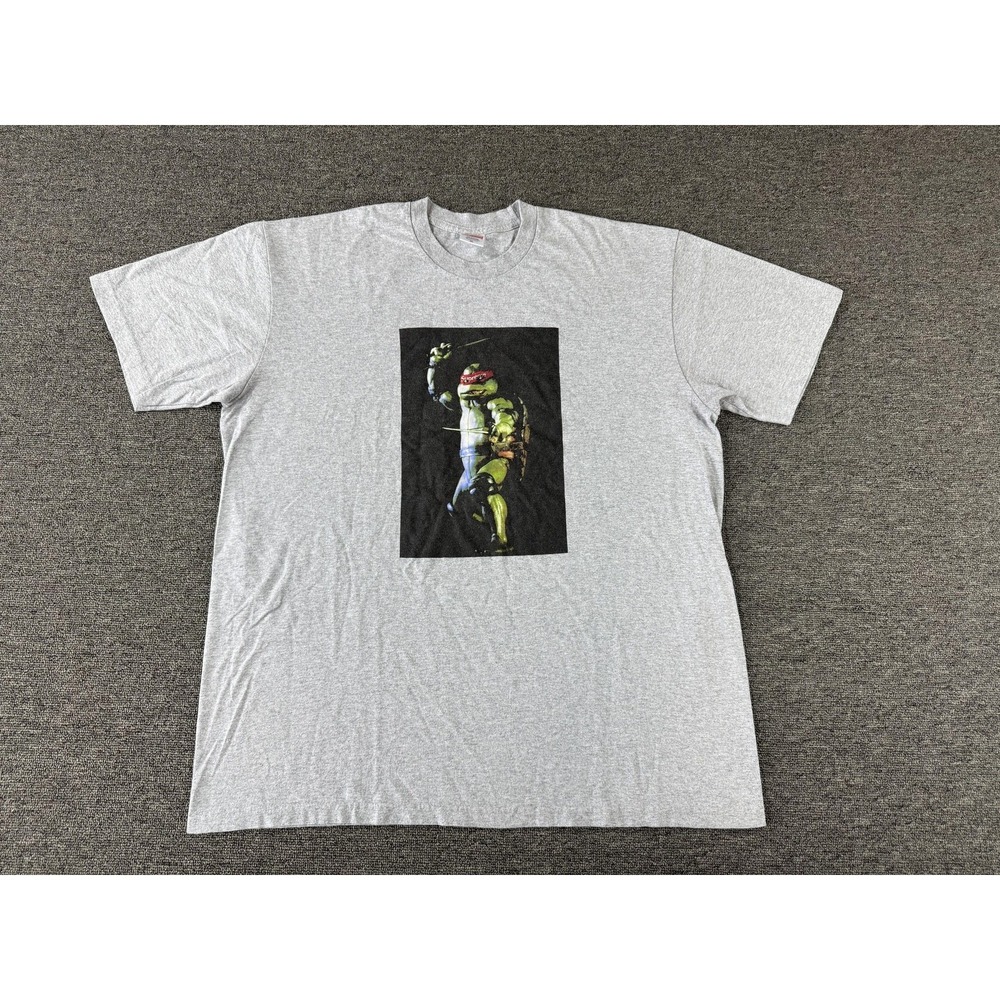 Supreme Raphael TMNT Shirt Mens XL Gray Graphic Teenage Mutant Ninja Turtles